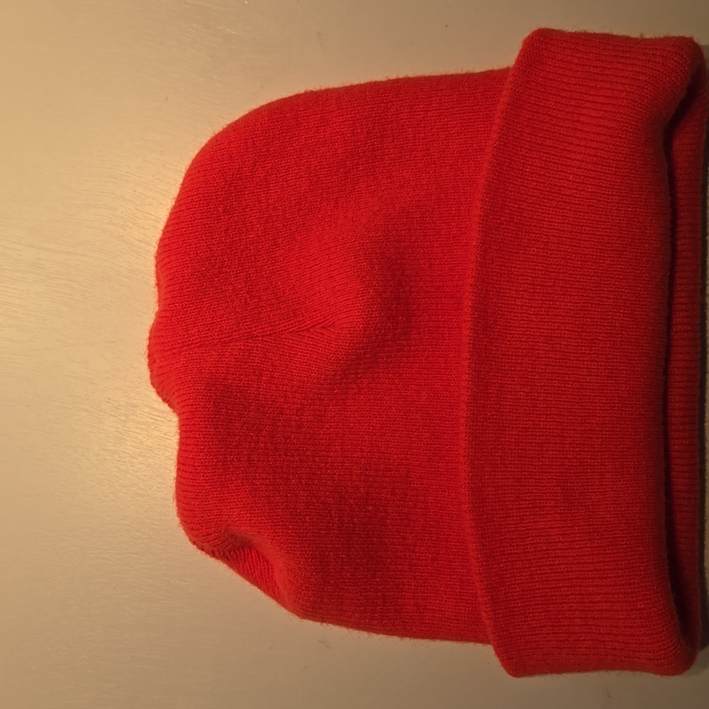 Hunters orange beanie.